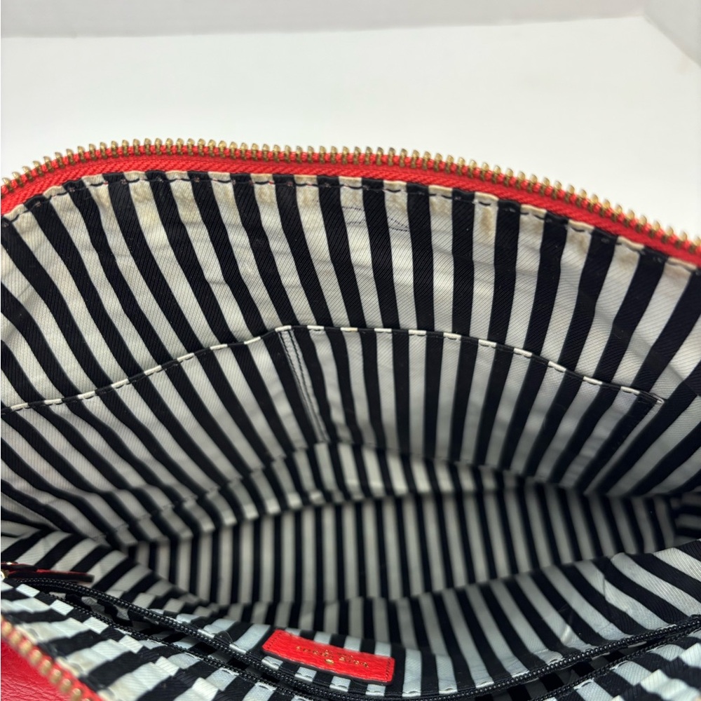kate spade Bright Red Leather Tassel Hobo Shoulder Bag - Picture 9 of 13